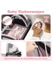 COSTWAY 5 in 1 Reisebett mit Matratze in Grau