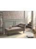Beliani Chaiselongue YVOIRE in Beige/Schwarz - (W) 68 x (H) 72 x (L) 151 cm
