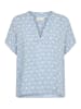 Kaffe Kurzarm-Bluse KAano in Blue/Moonstruck Print