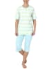NORMANN Capri Pyjama Schlafanzug kurzarm - 44539 in hellblau