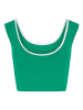Urban Classics Urban Classics Cropped T-Shirts in froggreen/white+white/black