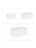 relaxdays 6 x Aufbewahrungskorb in Weiß