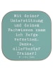 Mr. & Mrs. Panda Untersetzer Spruch Bester Trainer mit Spruch in Meeresbrise