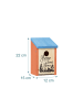 relaxdays Nistkasten in Orange/ Blau - (B)12x (H)22 x (T)15 cm