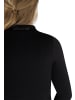 Circle Five Damen Shaping Zipper Jacke Trainingsjacke in Schwarz