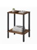 relaxdays Beistelltisch in Braun/ Schwarz - (B)38 x (H)55 x (T)30 cm