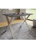 ebuy24 Esstisch XonaX silberfarben Anthrazit 140 x 80 cm