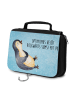 Mr. & Mrs. Panda Badetasche Pinguin Lachen mit Spruch in Eisblau
