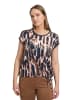 Betty Barclay Printshirt mit Tunnelzug in Dark Blue/Rosé
