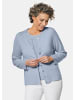 GOLDNER Eleganter Herbstcardigan mit Rundhals in hellblau