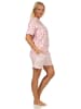 NORMANN Shorty Pyjama kurzarm Herzen - 62145 in rosa