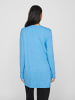 Vila Feinstrick Basic Cardigan Stretch mit Taschen VIRIL in Hellblau-2