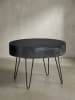 KADIMA DESIGN Couchtisch 60x60x43 cm Mango Massivholz Metall Sofatisch, Design