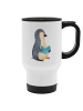Mr. & Mrs. Panda Travel Mug Pinguin Buch ohne Spruch in Weiß