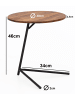 FineBuy Beistelltisch "FB51453" in Braun /