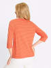 Sieh an! Ringelshirt in papaya-ecru-geringelt