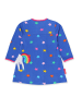 Toby Tiger Kleid mit Einhorn und Regenbogen Applikation in blau