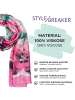 styleBREAKER Schal mit Blumen Muster in Grün