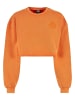 Urban Classics Urban Classics Damen Ladies Cropped Flower Embroidery Terry Crewneck in vintageorange