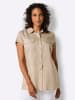 creation L Kurzarm-Bluse in beige