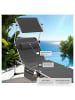 tectake klappbare Aluminium Sonnenliege, 220 x 60,5 x 34 cm, mit Seitentasche