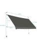 COSTWAY Klemmmarkise 395 cm in Grau