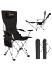 Outsunny Campingstuhl Set,125cm x 48cm x 90cm,schwarz