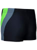 Aquarti Jungen Kinder Badehose Seitliche Paspel in schwarz/grün