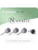 Novaliv 4X Stabkerzenhalter grau I Kerzenpick 7,1 x Ø 2,8 cm Kerzenstecker für in Grau