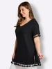 sheego Longshirt in schwarz