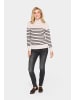 SAINT TROPEZ Rollkragen MilaSZ Gerade Passform in Gray Morn Mila Stripe