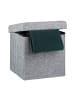 relaxdays Faltbarer Sitzhocker in Grau - 38 cm