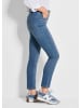 GOLDNER Kurzgröße:  Slim Fit Jeans BELLA  mit Dehnbund in hellblau