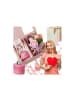 COFI 1453 Geschenkpackung mit Seifenrosenstrauß & Duftstäbchen Pink in Pink