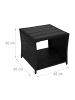 relaxdays Balkontisch in Schwarz - (B)45 x (H)40 x (T)45 cm