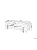 Beliani 3-Sitzer Sofa SOTRA in Violett/Silber - (W) 224 x (H) 70 x (L) 85 cm
