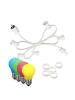 SATISFIRE Garten Party Lichterkette Illu 40 bunte LED Tropfenlampen 20m weiß