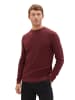 Tom Tailor Pullover in tawny port red melange