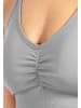 SMILODOX Sport BH Solid Scrunch in Grau
