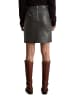 Marc O'Polo Leder-Minirock regular in Dark Coffee