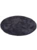 Pergamon Hochflor Shaggy Teppich Fluffy Rund in Anthrazit