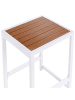 Beliani Hocker AVETRANA in Weiß/Braun - (W) 40 x (H) 61 x (L) 38 cm