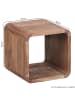 FineBuy Beistelltisch in Braun / Akazie / 36x43x43
