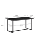 KADIMA DESIGN Esszimmertisch 200x90x76 cm Küchentisch in Marmor-Optik in Schwarz