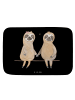 Mr. & Mrs. Panda Badematte Faultier Pärchen ohne Spruch in Schwarz
