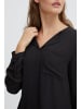 Oxmo Langarmbluse OXHally 21800111-ME  Bluse mit V-Ausschnitt in Schwarz