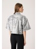 Soaked in Luxury Hemd SLPricilla Lockere Passform in Silvery Animal Jacquard