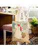 Mr. & Mrs. Panda Shopper Bag Einhorn Koffer Design mit Spruch in Weiß