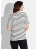 GOLDNER Shirt Shirt in weiß / schwarz / geringelt