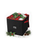 relaxdays Weihnachtskugel-Aufbewahrungsbox in Schwarz/ Rot - (B)33 x (H)33 x (T)33 cm